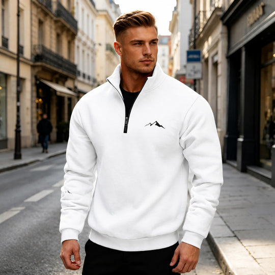 Herren Sweatshirt mit kurzem Reißverschluss Nord Taschen