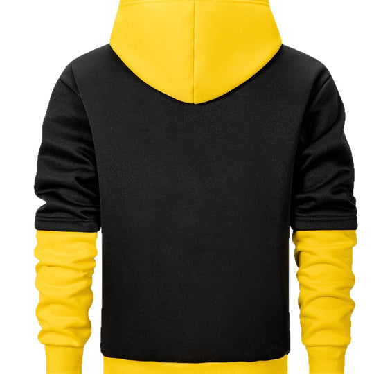 Herren Kapuzenpullover im Lagen-Look mit Kontrastkapuze und Kordelzug Nord Taschen