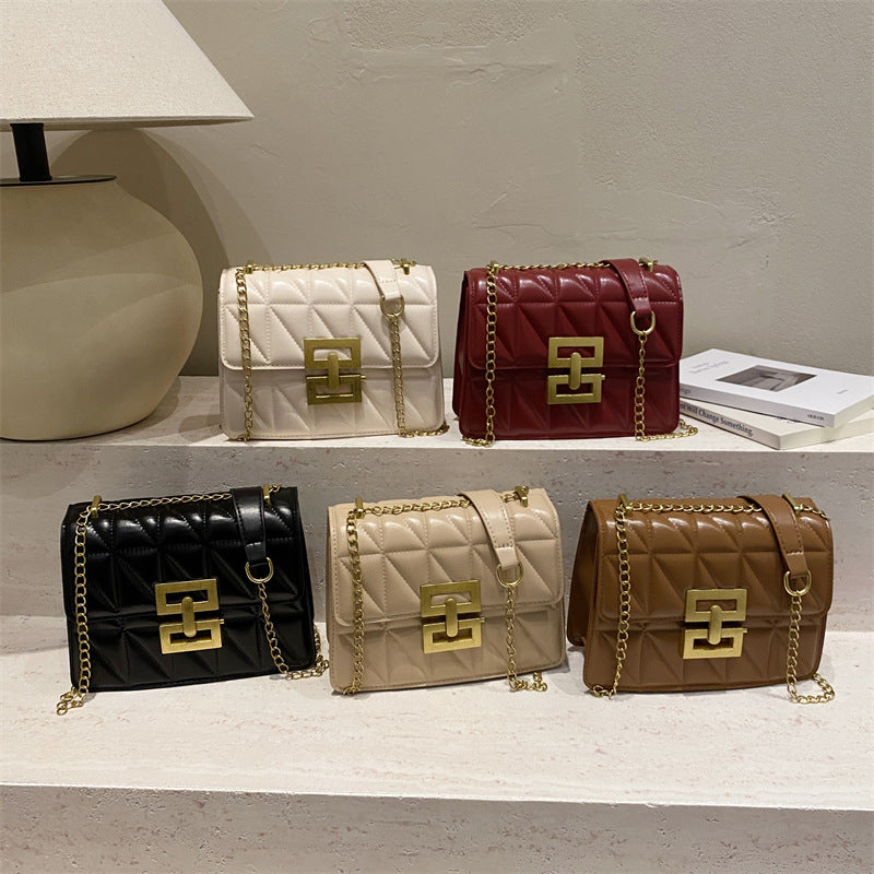 Damen elegante gesteppten Handtasche mit edlem Kettenverschluss Nord Taschen