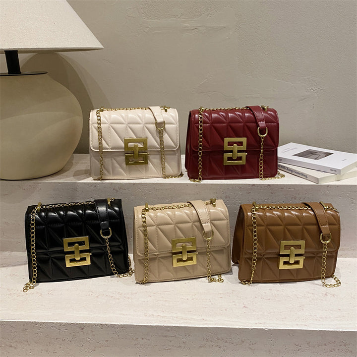 Damen elegante gesteppten Handtasche mit edlem Kettenverschluss Nord Taschen