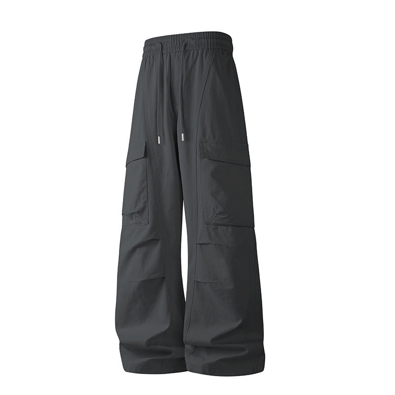 Herren Baggy-Cargo-Hose mit tiefem Schritt, Oversized-Silhouette und aufgesetzten Utility-Taschen Nord Taschen