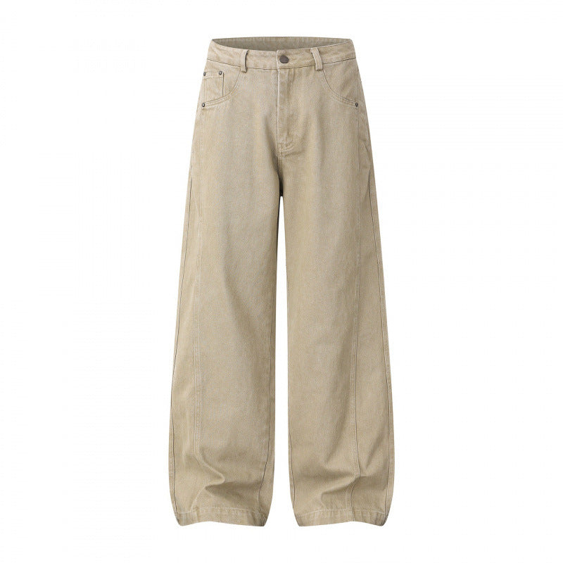 Damen Weite Highwaist-Ballonhose aus Baumwollmischung mit kastiger Silhouette Nord Taschen