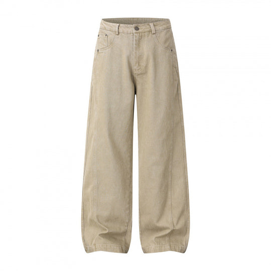 Damen Weite Highwaist-Ballonhose aus Baumwollmischung mit kastiger Silhouette Nord Taschen