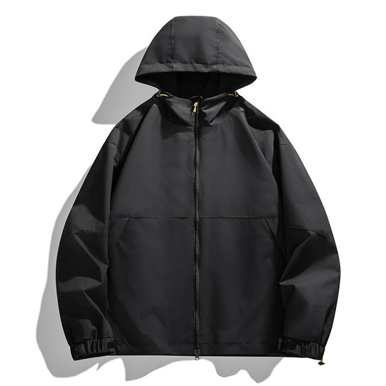 Herren Leichte Urban-Softshell Kapuzenjacke mit minimalistischer Nahtführung und verdecktem Reißverschluss Nord Taschen
