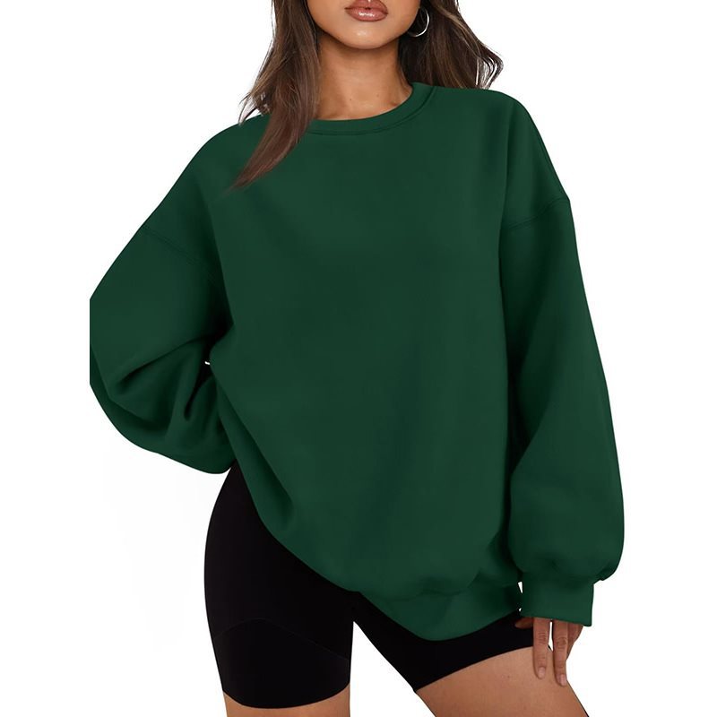 Damen Oversized Sweatshirt mit Rundhalsausschnitt, extraweichem French‑Terry und überschnittener Schulter Nord Taschen