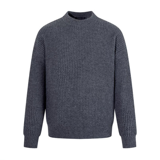 Herren Feinstrick-Pullover mit Strukturstrick und schmalem Stehkragen Nord Taschen