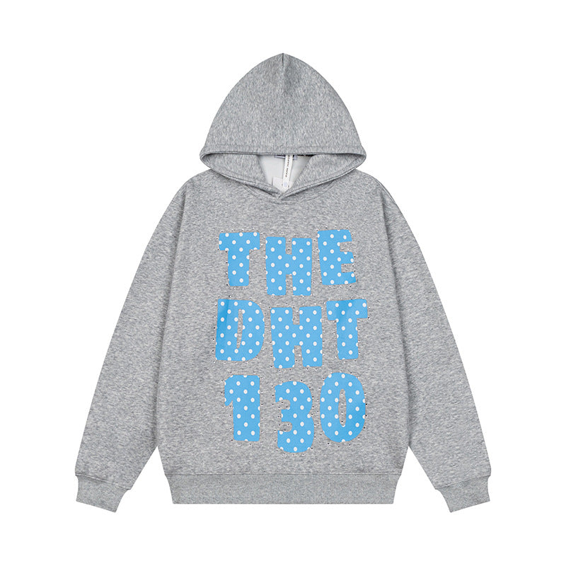 Unisex Oversize-Kapuzenpullover mit Statement-Print und Polka‑Dot-Applikation Nord Taschen