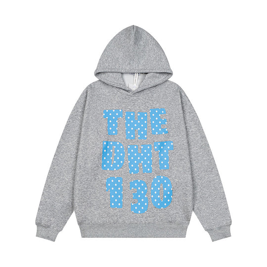 Unisex Oversize-Kapuzenpullover mit Statement-Print und Polka‑Dot-Applikation Nord Taschen