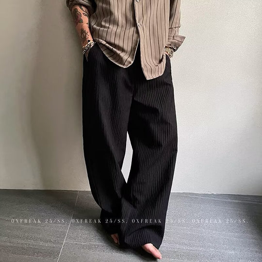 Herren Elegante Streifenhose Nord Taschen