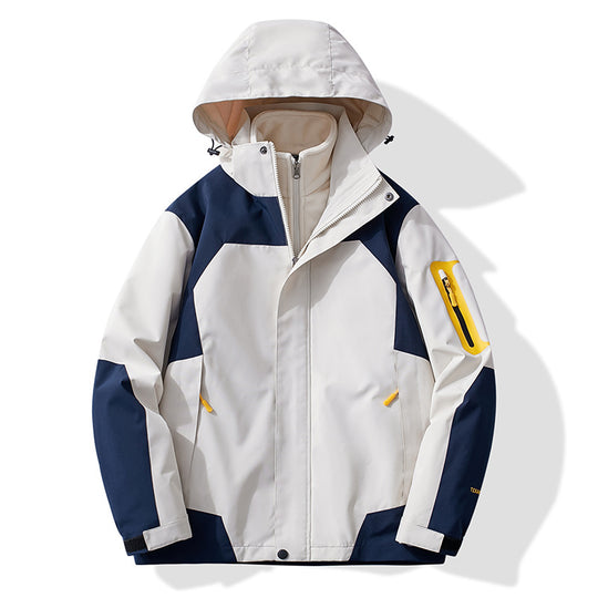 Damen Multifunktionale Trekking-Softshelljacke mit herausnehmbarer Fleece‑Innenlage und Kapuze Nord Taschen