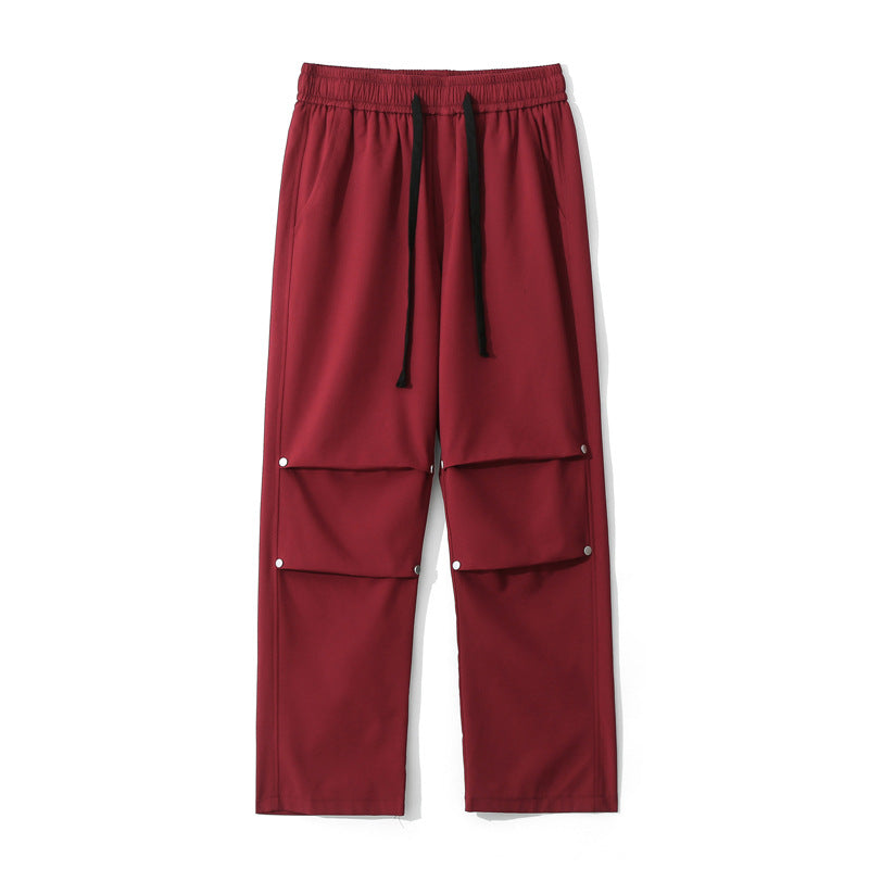 Damen Locker geschnittene Cargo-Hose mit Druckknopf‑Paneelen und Tunnelzugbund Nord Taschen