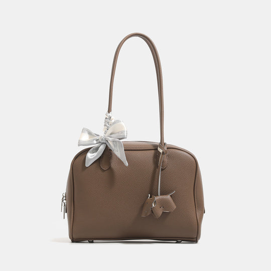 Damen Handtasche mit elegantem Schleifen-Detail und strukturiertem Kunstleder Nord Taschen