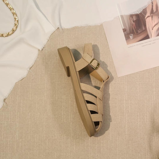 Damen Komfortable und modische Riemchensandalen mit geflochtenem Design