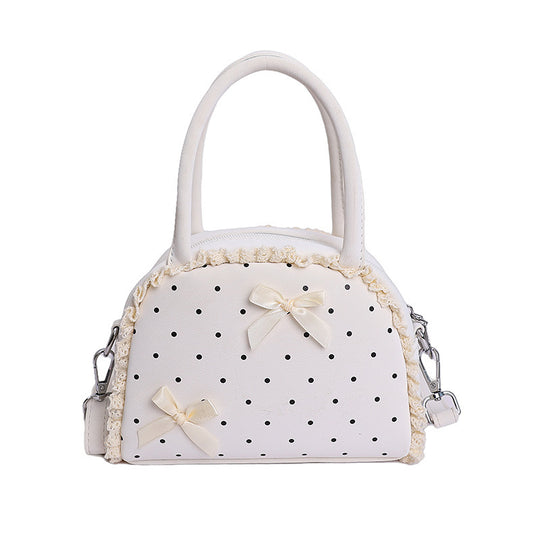 Damen modische Handtasche im verspielt romantischen Design mit Schleifenakzenten Nord Taschen