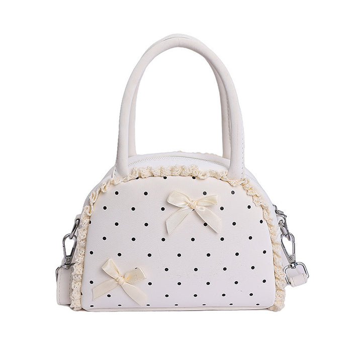 Damen modische Handtasche im verspielt romantischen Design mit Schleifenakzenten Nord Taschen