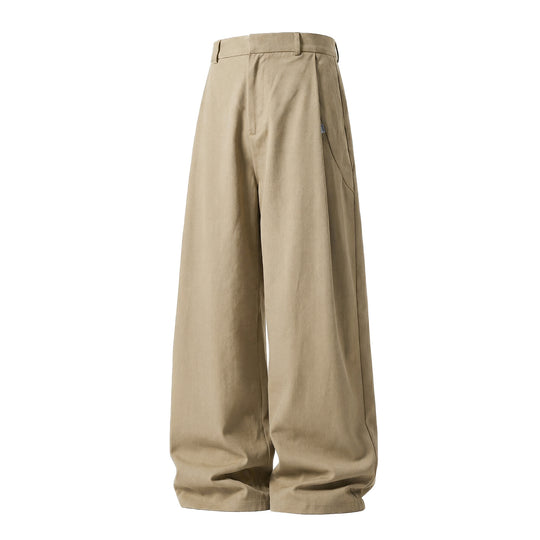 Damen Extraweite High‑Waist Palazzohose im fließenden Weitbein‑Schnitt mit Bundfalten und Schrägtaschen Nord Taschen
