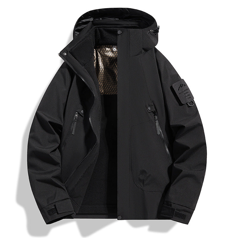 Damen Wasserabweisende Softshell-Funktionsjacke mit verstellbarer Kapuze, winddichter Membran und schrägen Reißverschlusstaschen Nord Taschen