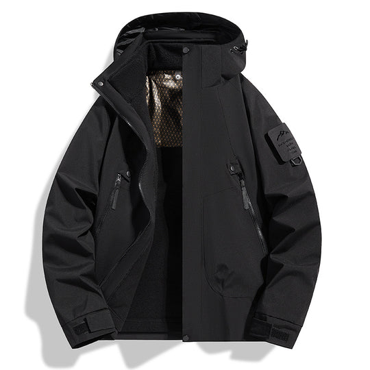 Damen Wasserabweisende Softshell-Funktionsjacke mit verstellbarer Kapuze, winddichter Membran und schrägen Reißverschlusstaschen Nord Taschen