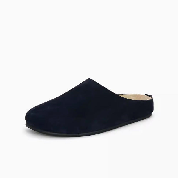 Damen Geschlossene Veloursleder-Pantolette mit gepolstertem Komfortfußbett Nord Taschen