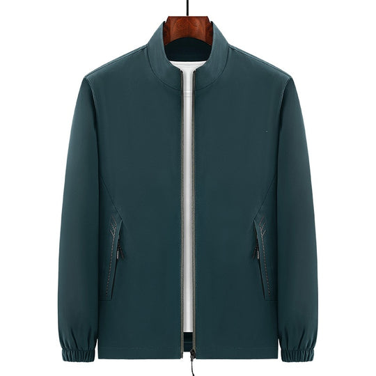 Herren Urbaner Micro‑Ripstop‑Übergangsblouson mit Stehkragen, verdecktem Reißverschluss & elastischen Manschetten Nord Taschen