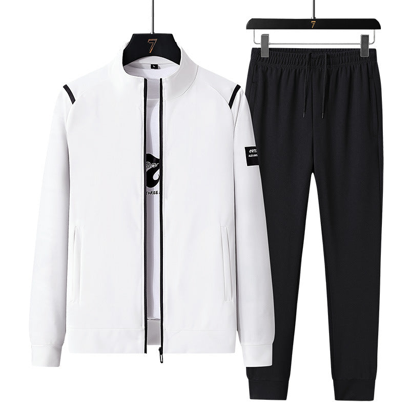 Herren Sportlicher Trainingsanzug-Set mit Reißverschlussjacke, Rundhalsausschnitt-Sweatshirt und Slim-Fit Jogginghose Nord Taschen