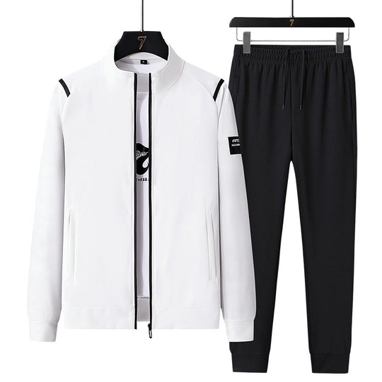 Herren Sportlicher Trainingsanzug-Set mit Reißverschlussjacke, Rundhalsausschnitt-Sweatshirt und Slim-Fit Jogginghose Nord Taschen