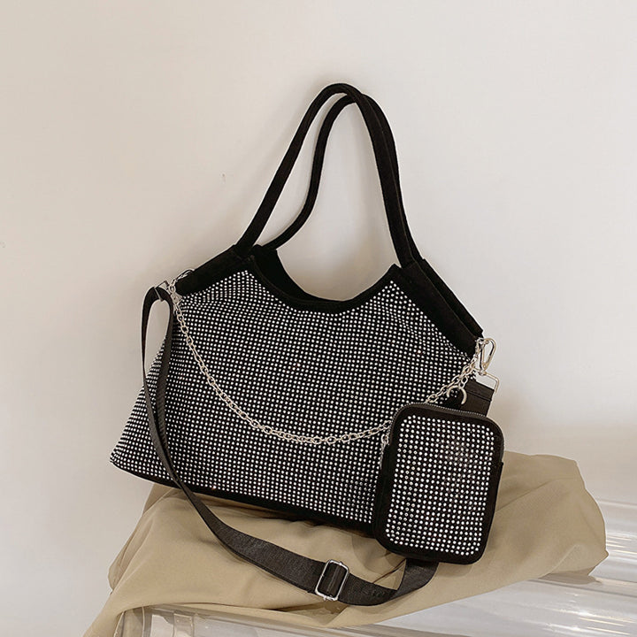 Damen modische Handtasche mit funkelnden Strassverzierungen Nord Taschen