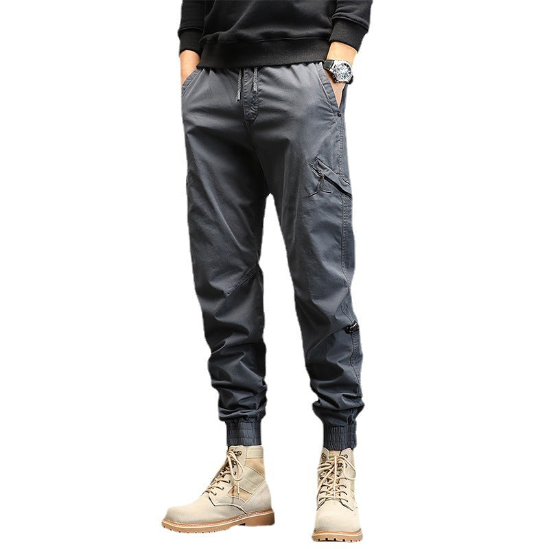 Herren Utility-Cargohose im Joggerstil mit Gummibündchen und Multifunktions‑Taschen Nord Taschen