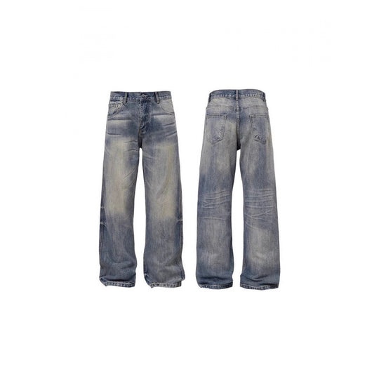 Damen Weit geschnittene Vintage Denim-Jeans Nord Taschen