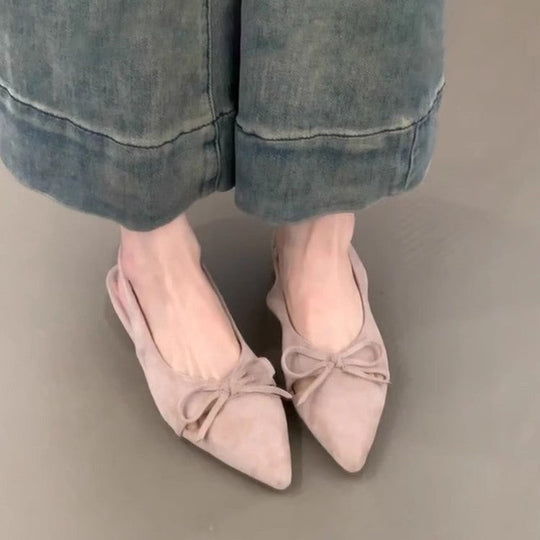 Damen Sling-Ballerinas mit dekorativem Schleifendetail und komfortablem Fußbett