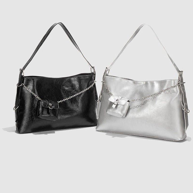 Damen Hobo-Tasche mit schickem Kettenakzent und praktischem Innenlayout Nord Taschen