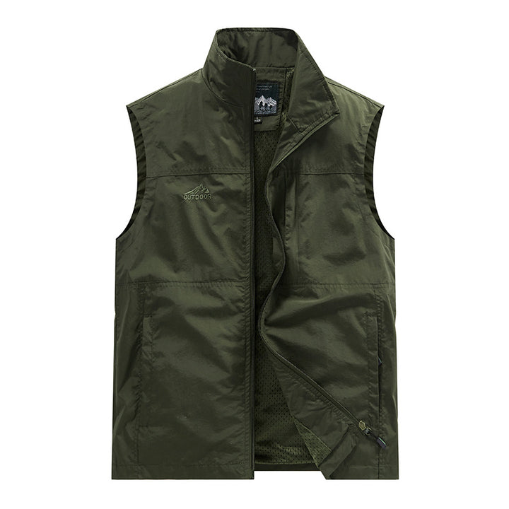 Herren  leichtes winddichtes Outdoor-Steppweste mit Reißverschluss und atmungsaktivem Meshfutter Nord Taschen