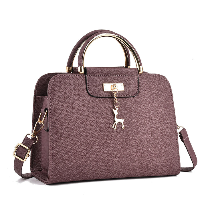 Damen elegante Handtasche mit strukturiertem Außenmaterial und abnehmbarem Schulterriemen Nord Taschen