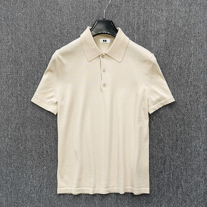 Herren Feinstrick Polohemd mit Kurzarm und feiner Knopfleiste Nord Taschen