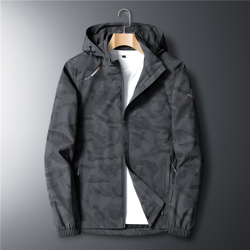 Herren Ultraleichter Softshell-Hoodie mit Tarnmuster, wasserabweisend und atmungsaktivem Meshfutter Nord Taschen