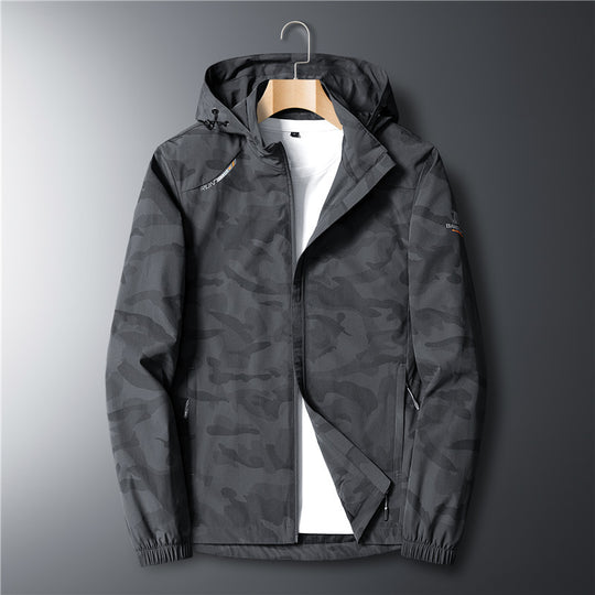 Herren Ultraleichter Softshell-Hoodie mit Tarnmuster, wasserabweisend und atmungsaktivem Meshfutter Nord Taschen