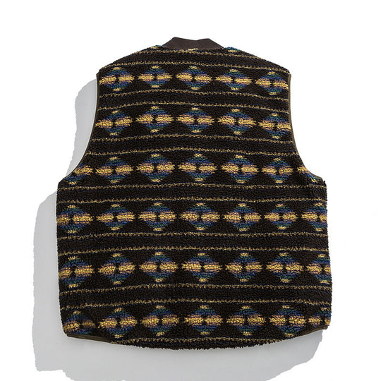 Unisex Wendbare gesteppte Weste mit Jacquard‑Fleece und aufgesetzten Taschen Nord Taschen