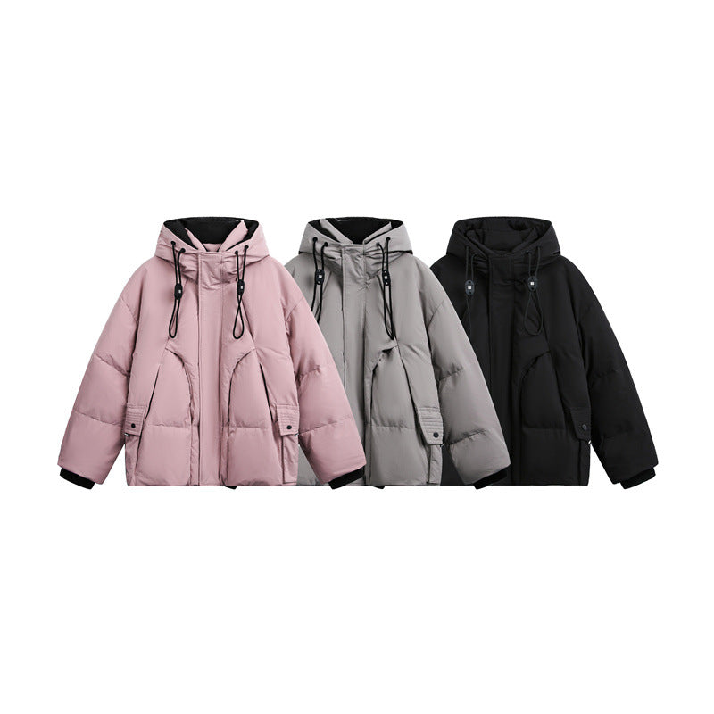Herren Wattierte Steppjacke mit Kapuze und Tunnelzug Nord Taschen