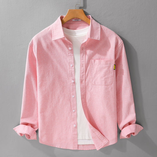 Damen Leichtes Baumwoll-Overshirt mit Kentkragen, aufgesetzter Brusttasche und Relaxed-Fit Nord Taschen