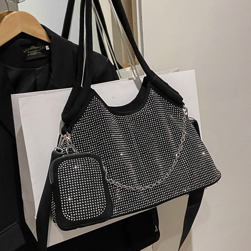Damen modische Handtasche mit funkelnden Strassdetails Nord Taschen