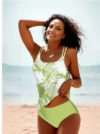 Damen Sportliches Tankini-Set mit bequemem Shorts und verstellbaren Trägern Nord Taschen