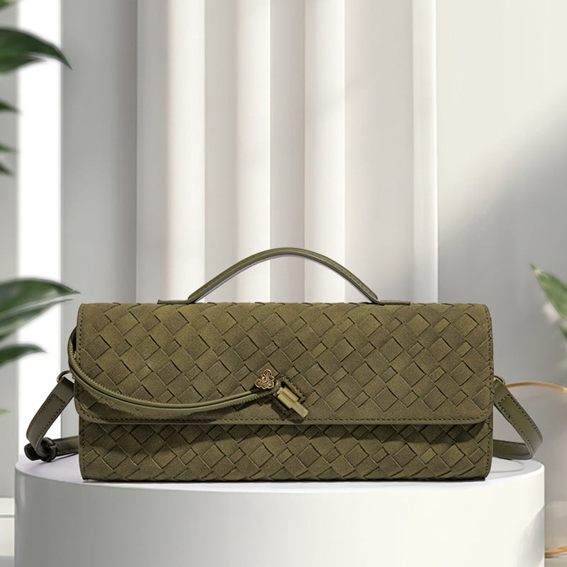Damen Clutch mit kunstvollem Flechtmuster Nord Taschen