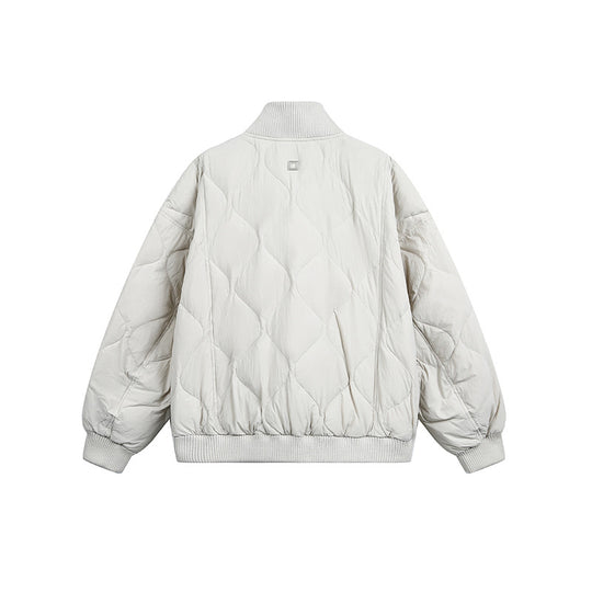 Damen Gesteppte Kurzblousonjacke mit Stehkragen und elastischem Saum Nord Taschen