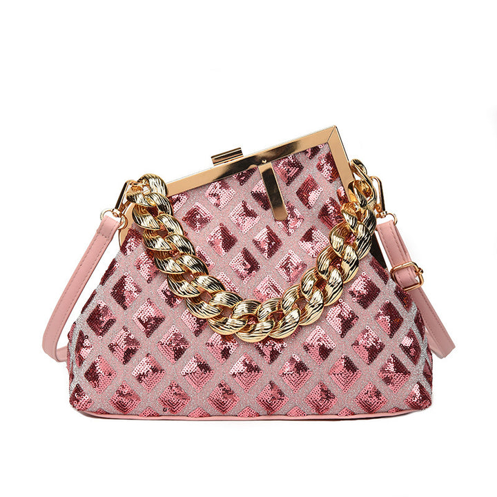 Damen Glamouröse Handtasche mit auffälligem Kettendesign Nord Taschen