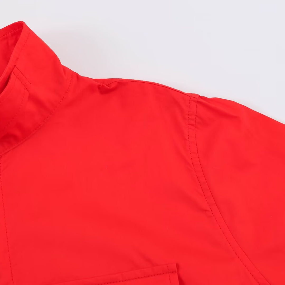 Damen Oversize‑Hemdenjacke mit Stehkragen und aufgesetzten Brusttaschen Nord Taschen