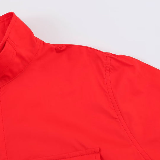 Damen Oversize‑Hemdenjacke mit Stehkragen und aufgesetzten Brusttaschen Nord Taschen