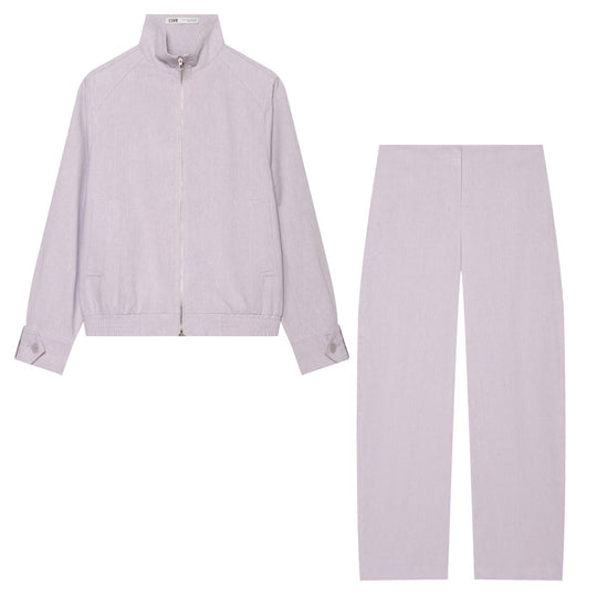 Damen Weite Leinenhose mit hoher Taille und geradem Bein Nord Taschen