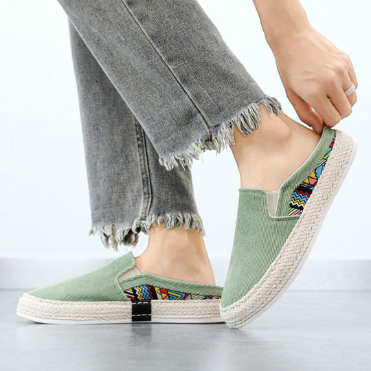 Damen Slip-On Schuhe aus strapazierfähigem Canvas