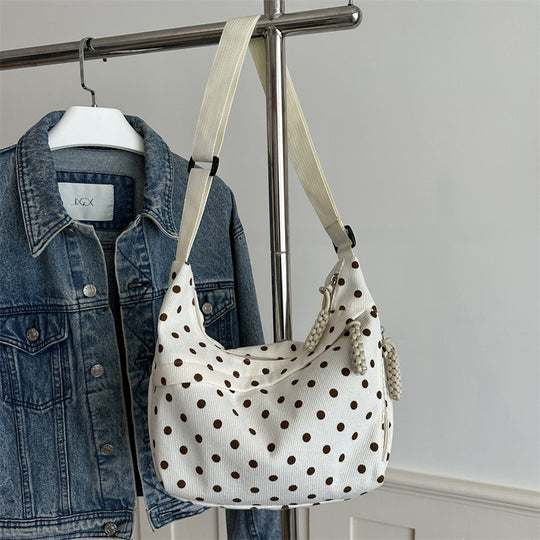 Damen Umhängetasche mit Punktemuster und verstellbarem Schulterriemen Nord Taschen