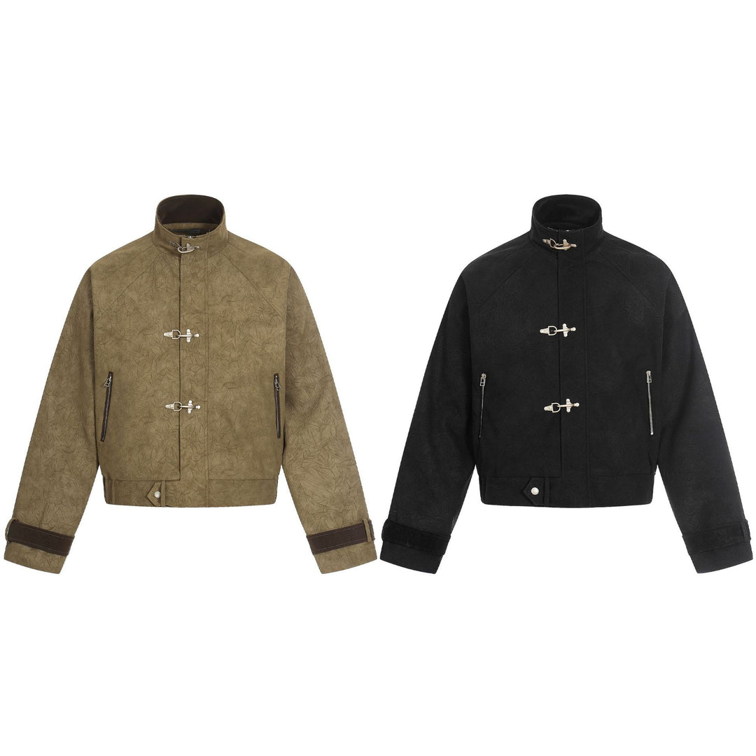 Unisex Kurz geschnittener Boxy‑Blouson mit Knebelverschlüssen und verstellbaren Manschetten Nord Taschen